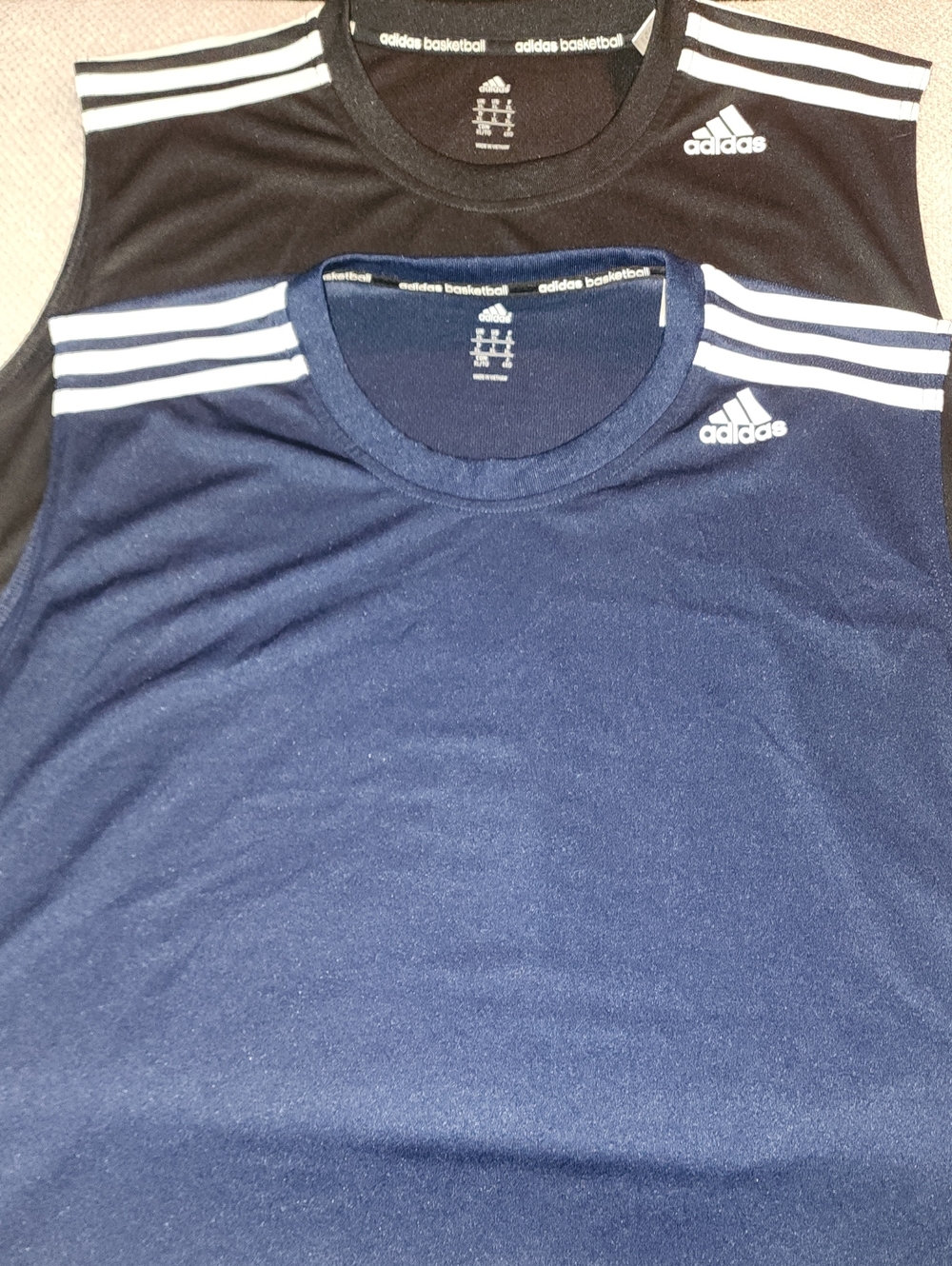 Adidas Men's Sleeveless Basketball Tee's (2 Shirts)